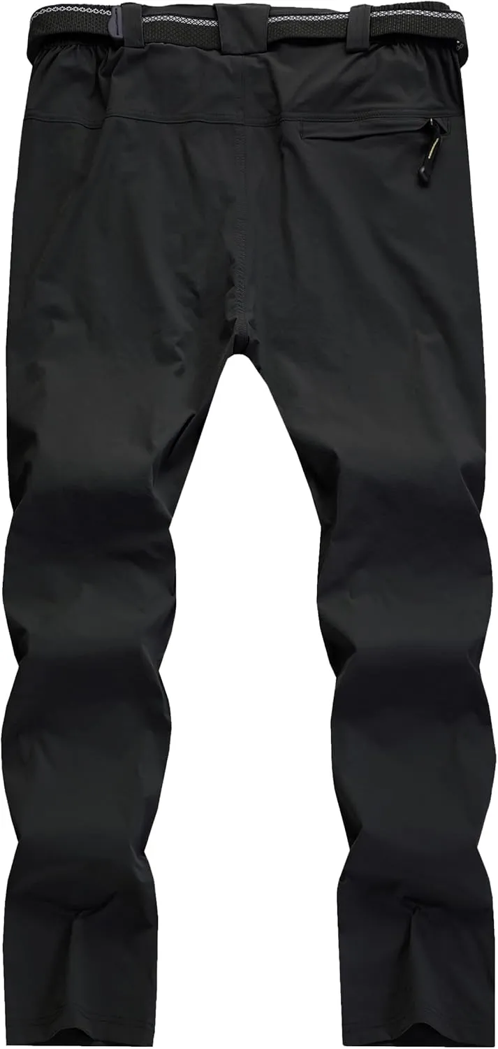 Men's Hiking Cargo Pants Quick-Dry Outdoor Water Resistant Lightweight Mountain Breathable Zipper Pocket Work Pants