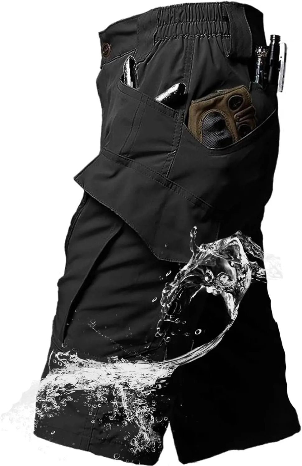 Mens Hiking Cargo Shorts 9 Pockets Quick Dry Lightweight Stretch Tactical Short Outdoor Fishing Campin