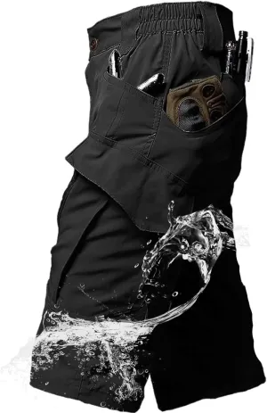 Mens Hiking Cargo Shorts 9 Pockets Quick Dry Lightweight Stretch Tactical Short Outdoor Fishing Campin