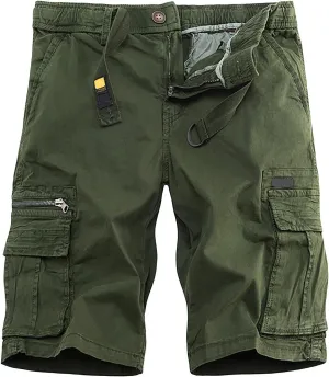 Mens Hiking Cargo Shorts with Pockets Lightweight Cargo Capris Casual Outdoor Golf Fishing Summer Trousers for Men