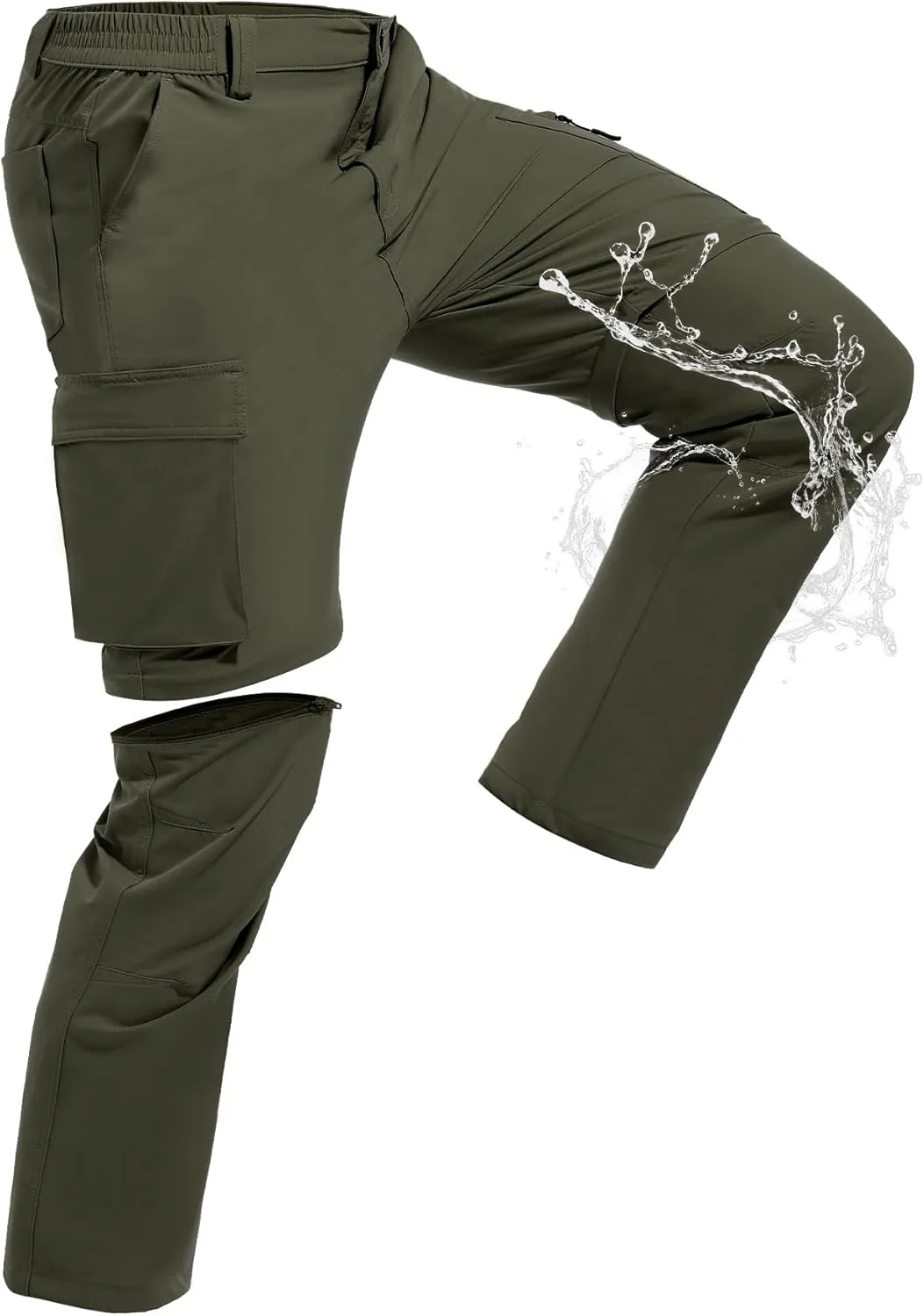 Men's Hiking Convertible Pants Quick Dry Lightweight Zip Off Cargo Pant Waterproof Fishing Shorts for Outdoor,Safari,Camping