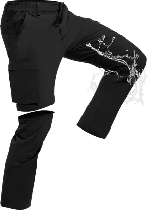 Men's Hiking Convertible Pants Quick Dry Lightweight Zip Off Cargo Pant Waterproof Fishing Shorts for Outdoor,Safari,Camping