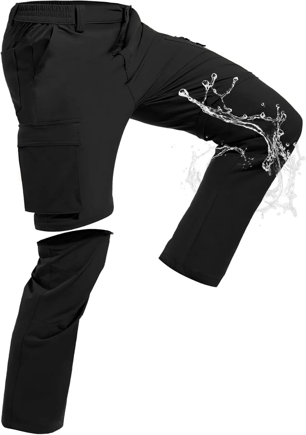 Men's Hiking Convertible Pants Quick Dry Lightweight Zip Off Cargo Pant Waterproof Fishing Shorts for Outdoor,Safari,Camping