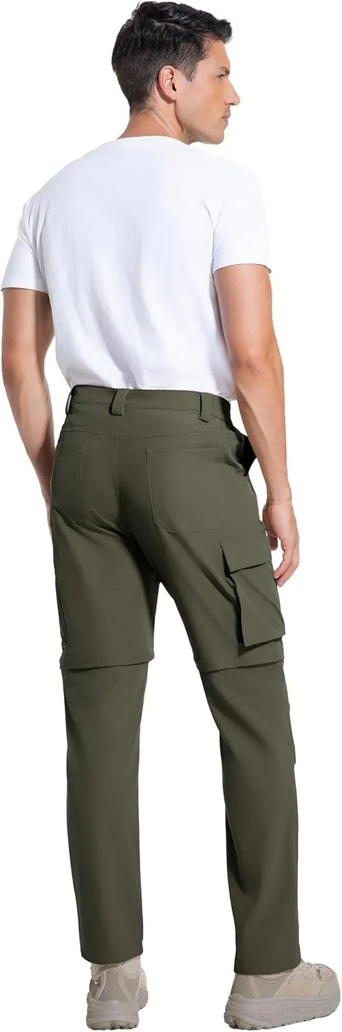 Men's Hiking Convertible Pants Quick Dry Lightweight Zip Off Cargo Pant Waterproof Fishing Shorts for Outdoor,Safari,Camping