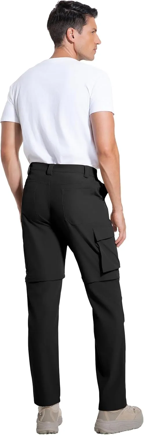 Men's Hiking Convertible Pants Quick Dry Lightweight Zip Off Cargo Pant Waterproof Fishing Shorts for Outdoor,Safari,Camping