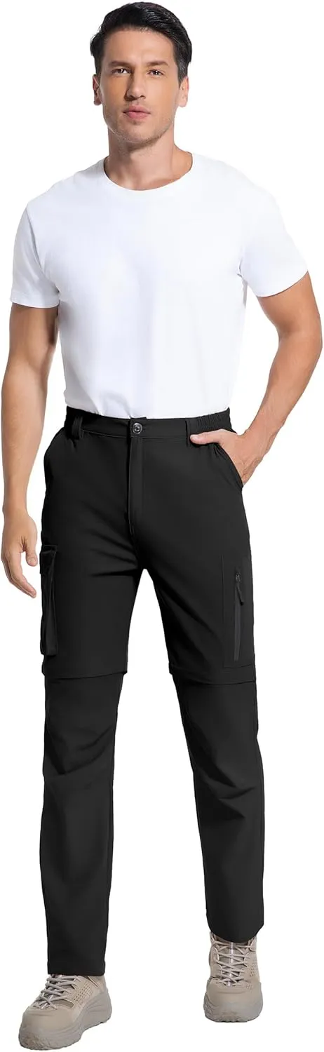 Men's Hiking Convertible Pants Quick Dry Lightweight Zip Off Cargo Pant Waterproof Fishing Shorts for Outdoor,Safari,Camping