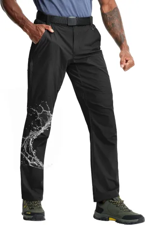Mens Hiking Pants Lightweight Cargo Work Tactical Nylon Stretch Waterproof Quick Dry Fishing Travel Outdoor 6 Pockets
