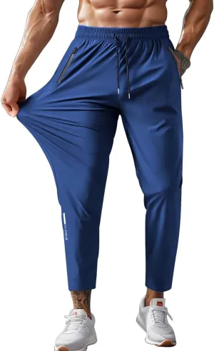 Men's Hiking Pants Quick-Dry Lightweight Sweatpants Outdoor Fishing Pants Water Resistant with Zipper Pockets
