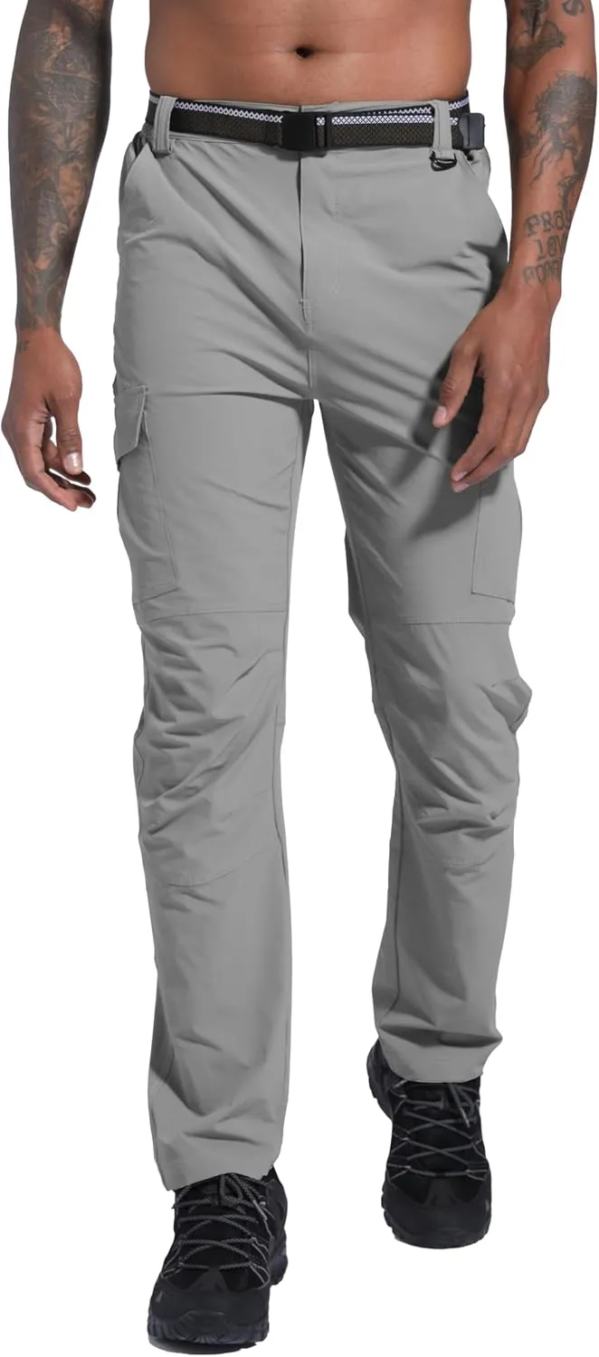 Men's Hiking Pants Quick-Dry Lightweight Waterproof Travel Outdoor Camping Hunting Fishing Work Cargo Pants