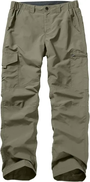 Mens Hiking Pants Quick Dry UPF 50 Travel Fishing Safari Cargo Pants Boy Scout Pants