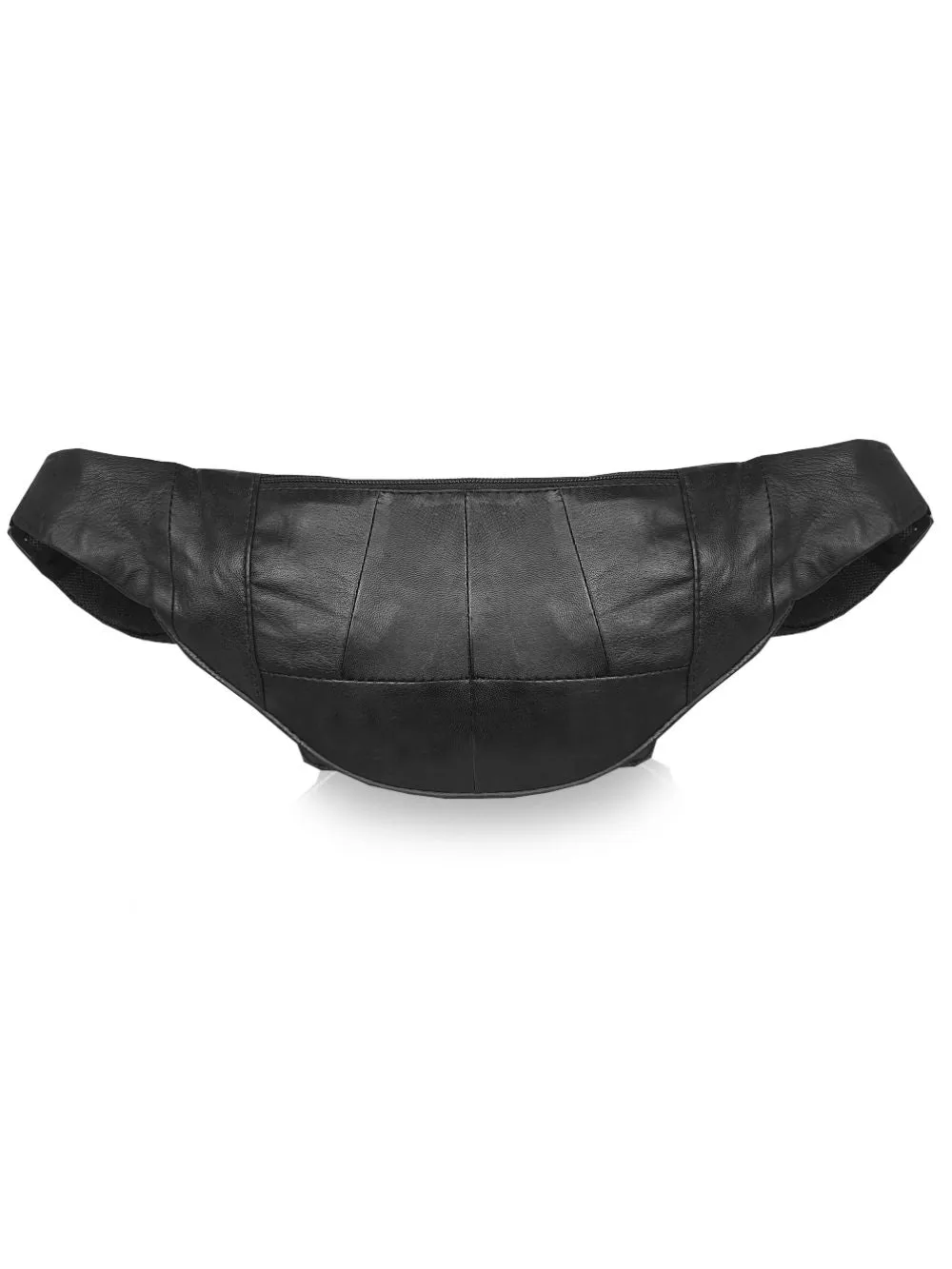 Mens Leather Bumbag - Travel Money Pouch - 3 Zipped Pockets - RL700