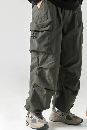 Men's Plus Size Elastic Waist Pants with Pockets
