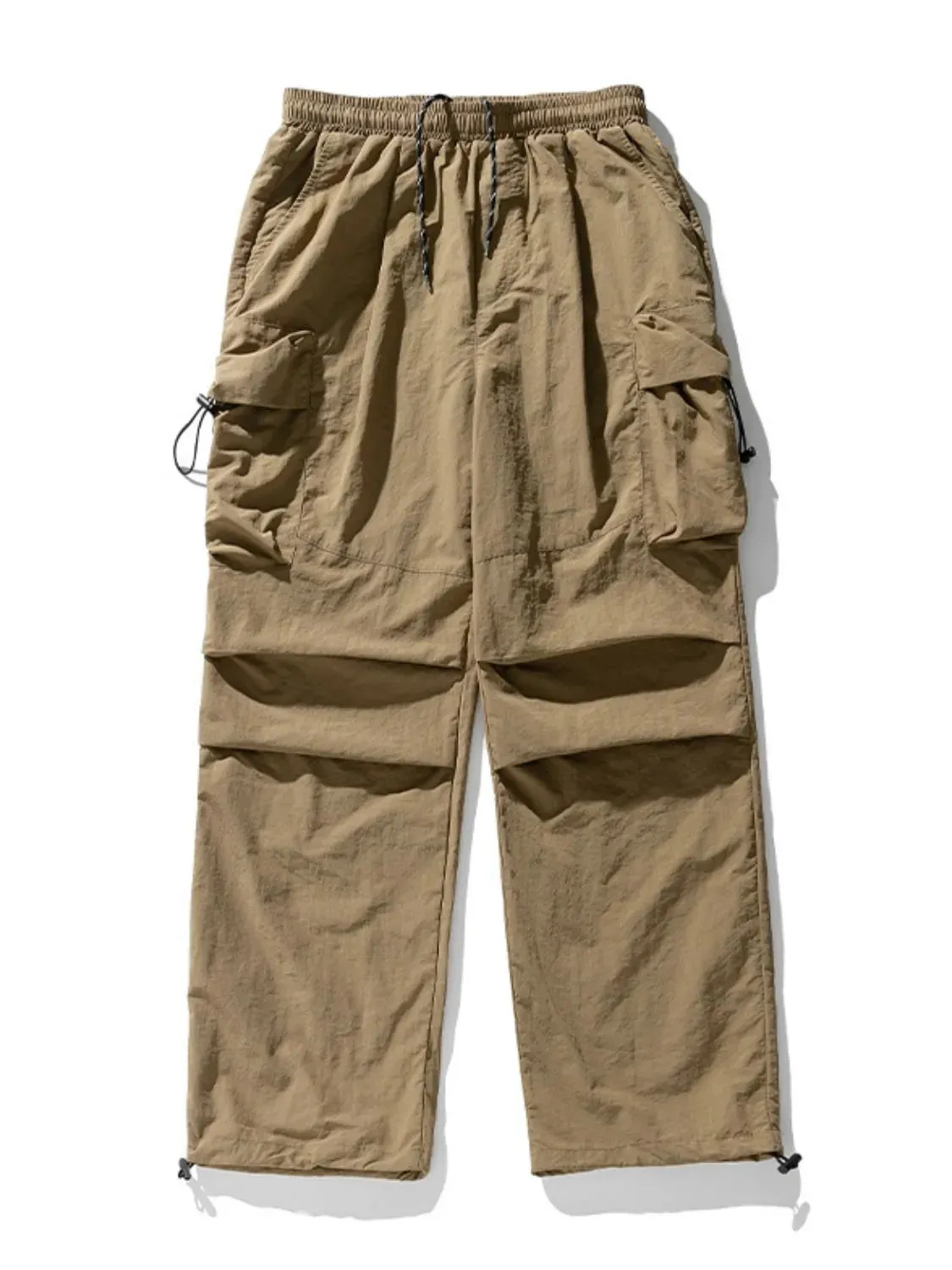 Men's Plus Size Elastic Waist Pants with Pockets