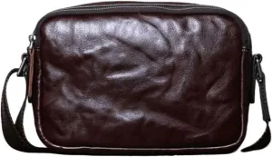 Mens Shoulder Bags Waist Packs Casual Daypacks Genuine Leather Messenger Bags Crossbody Bags 9Inch(Brown2)