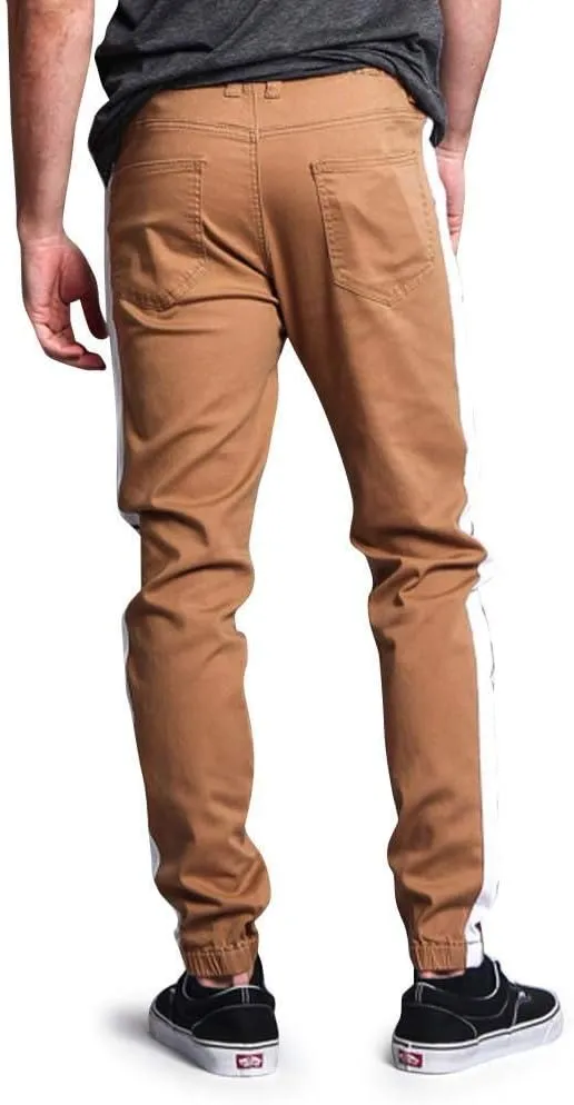 Mens Side Stripe Jogger Twill Pants