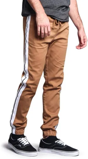 Mens Side Stripe Jogger Twill Pants