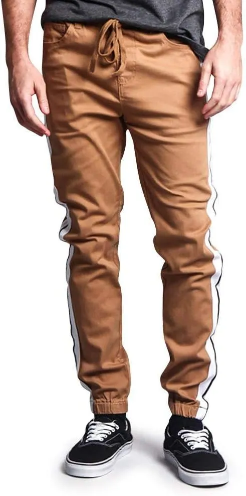 Mens Side Stripe Jogger Twill Pants
