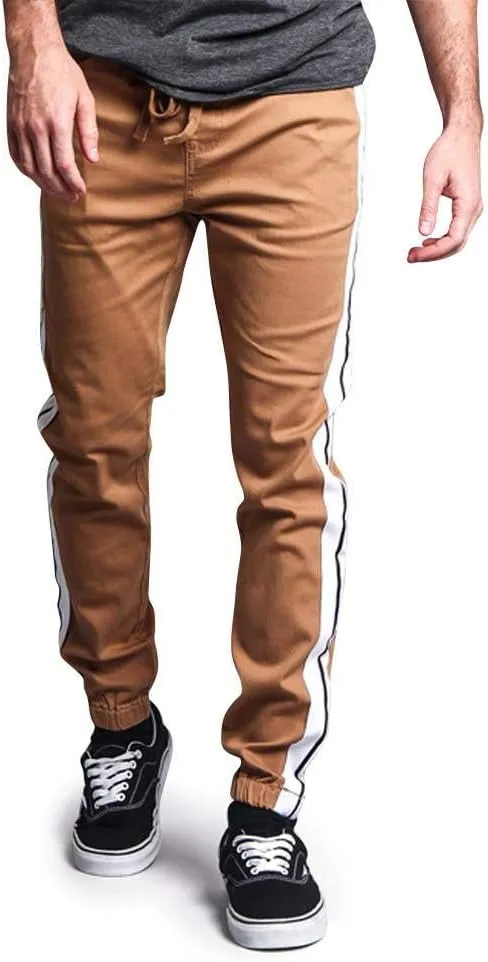 Mens Side Stripe Jogger Twill Pants