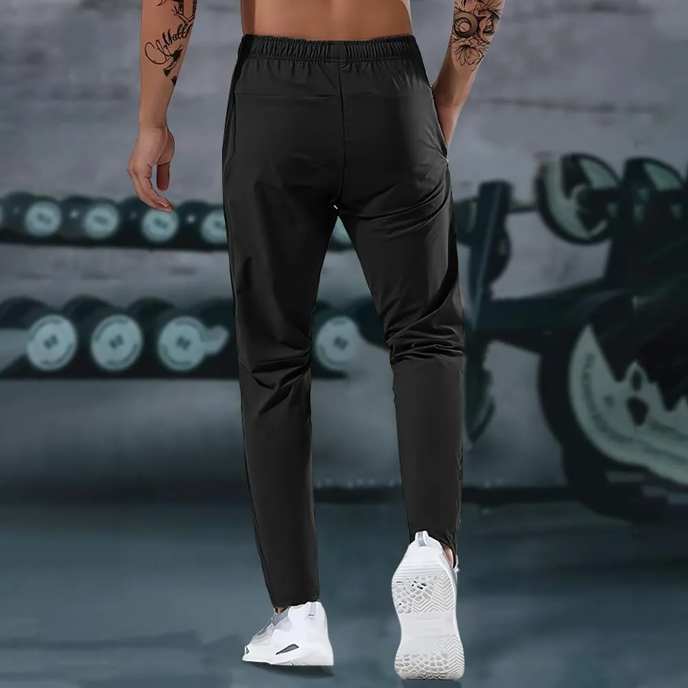 Men's Sweatpants Lightweight Active Pants Quick Dry for Running 、Jogging 、Yoga、Golf with Zipper Pockets