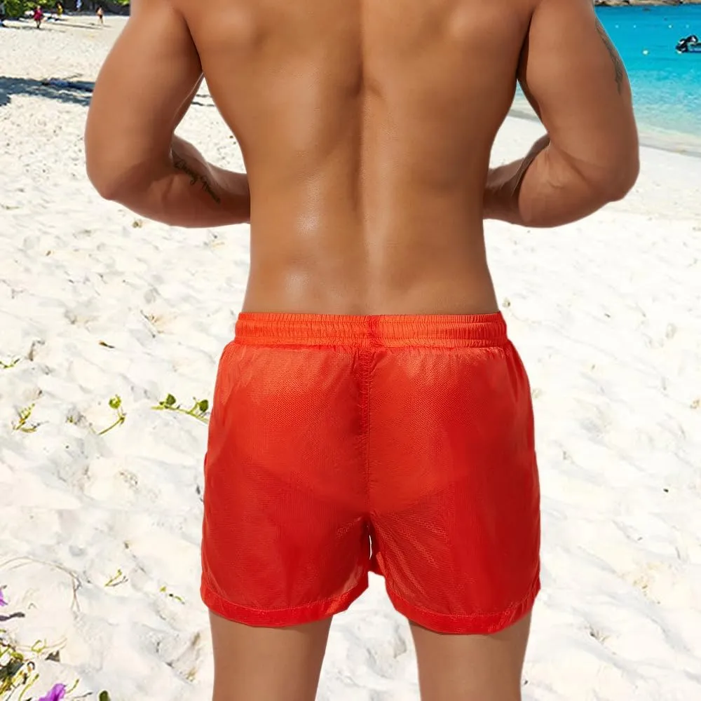 Mens Swim Trunk with Mesh Liner & Slant Pockets for Beach Surfing,Swimming,Board Sports