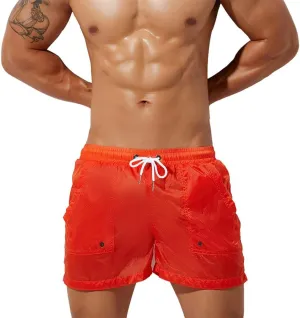 Mens Swim Trunk with Mesh Liner & Slant Pockets for Beach Surfing,Swimming,Board Sports