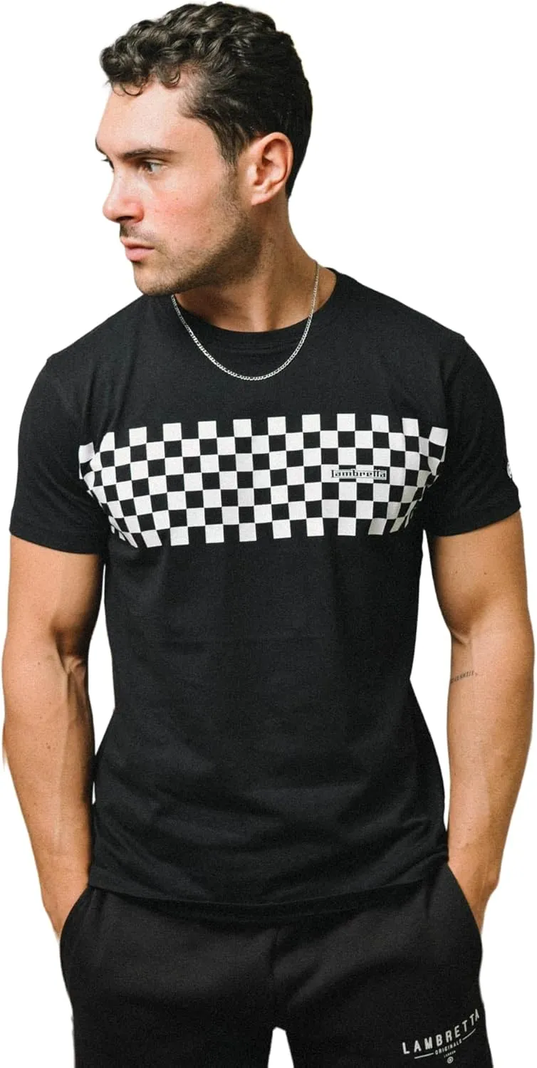 Mens Two Tone Panel Short Sleeve Cotton T-Shirt Top Tee