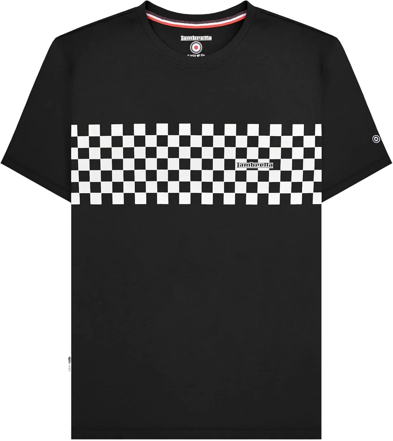Mens Two Tone Panel Short Sleeve Cotton T-Shirt Top Tee