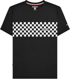 Mens Two Tone Panel Short Sleeve Cotton T-Shirt Top Tee