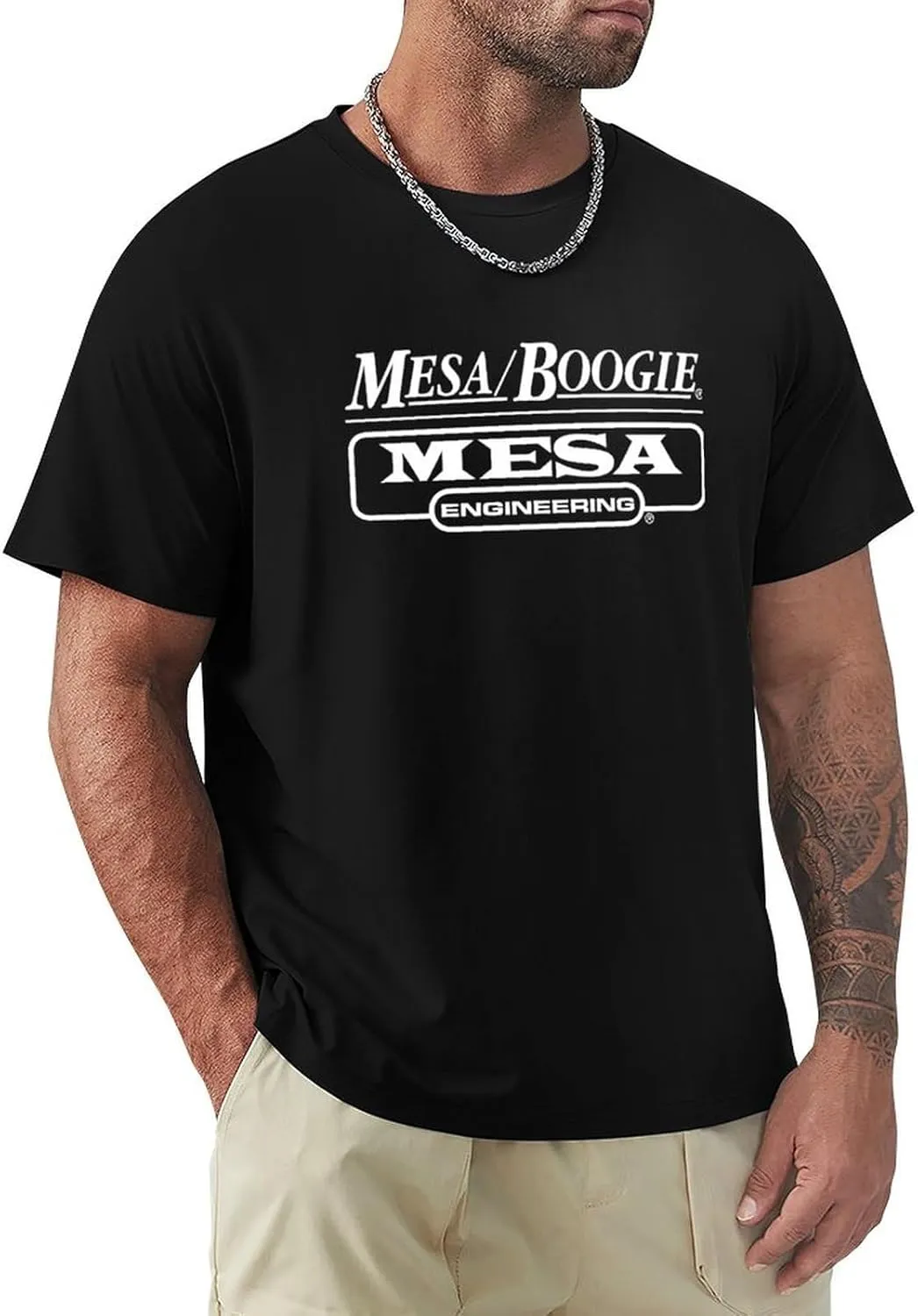 Mesa Boogie Rap Music Tour Men's Cotton Shirt Black