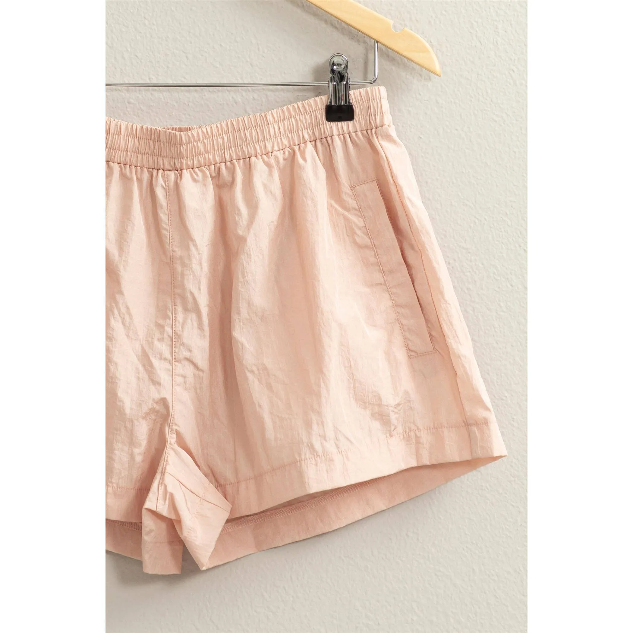 MID WAIST NYLON SHORTS