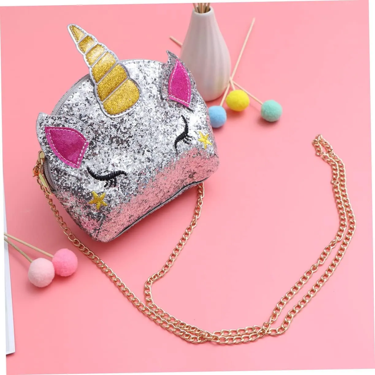 Mikinona wallet crossbody unicorn shaped bags crossbody bags crossbody shoulder bag crossbody purse sequins Chain