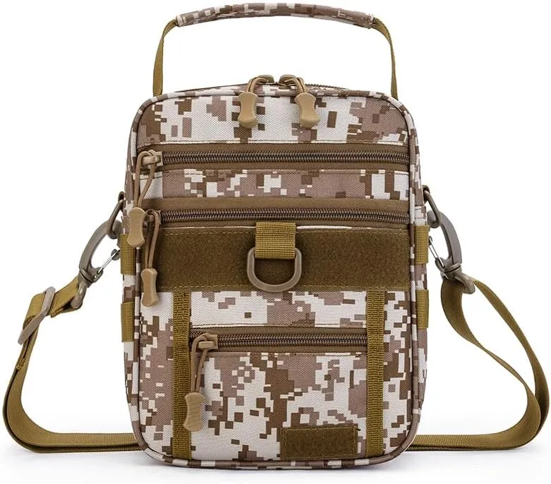 Military Tactical Shoulder Bag Outdoor Sling Backpack Military Sport Concealed Carry for Range Travel Hiking (Yellow-1)