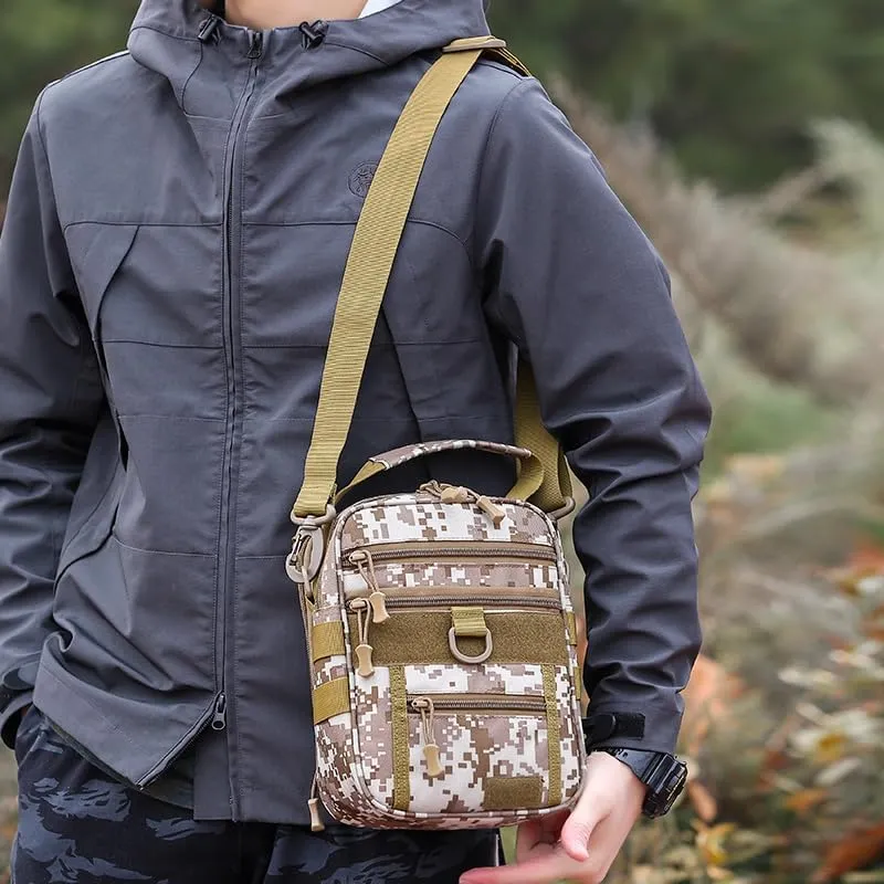 Military Tactical Shoulder Bag Outdoor Sling Backpack Military Sport Concealed Carry for Range Travel Hiking (Yellow-1)