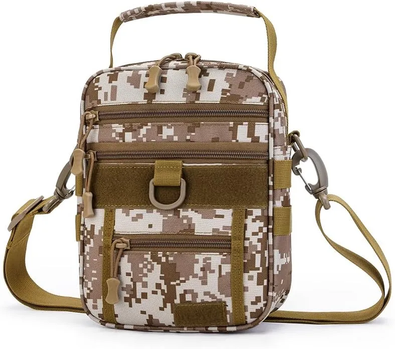 Military Tactical Shoulder Bag Outdoor Sling Backpack Military Sport Concealed Carry for Range Travel Hiking (Yellow-1)