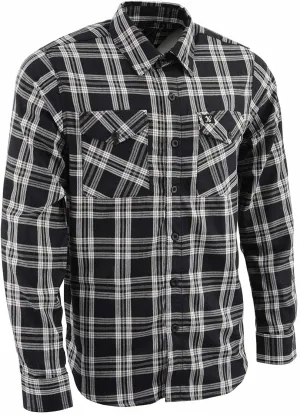 Milwaukee Leather Men’s Casual Cotton Flannel Plaid Long Sleeve Button Down Cotton Shirts - X-Large