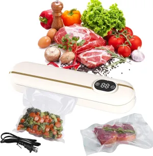 Mini Bag Sealer 11Inch,Mini Heat Sealer,Heating Quick Sealer For Food Bag,Portable Handheld Bag Resealer Machine For Chips and Snacks Bags Freshness (Creamy white)