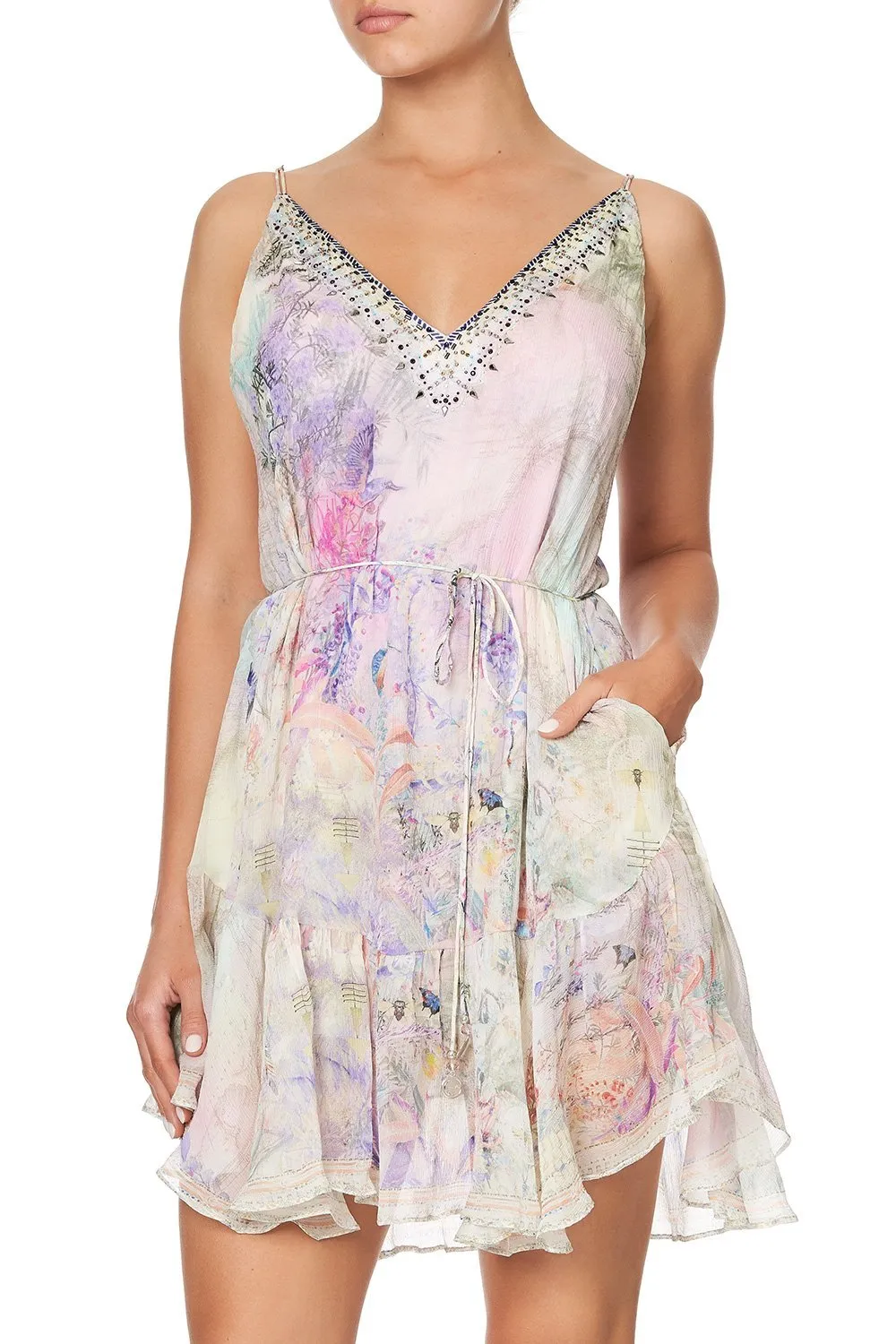 MINI DRESS WITH RUFFLE HEM MERMAID MILLA
