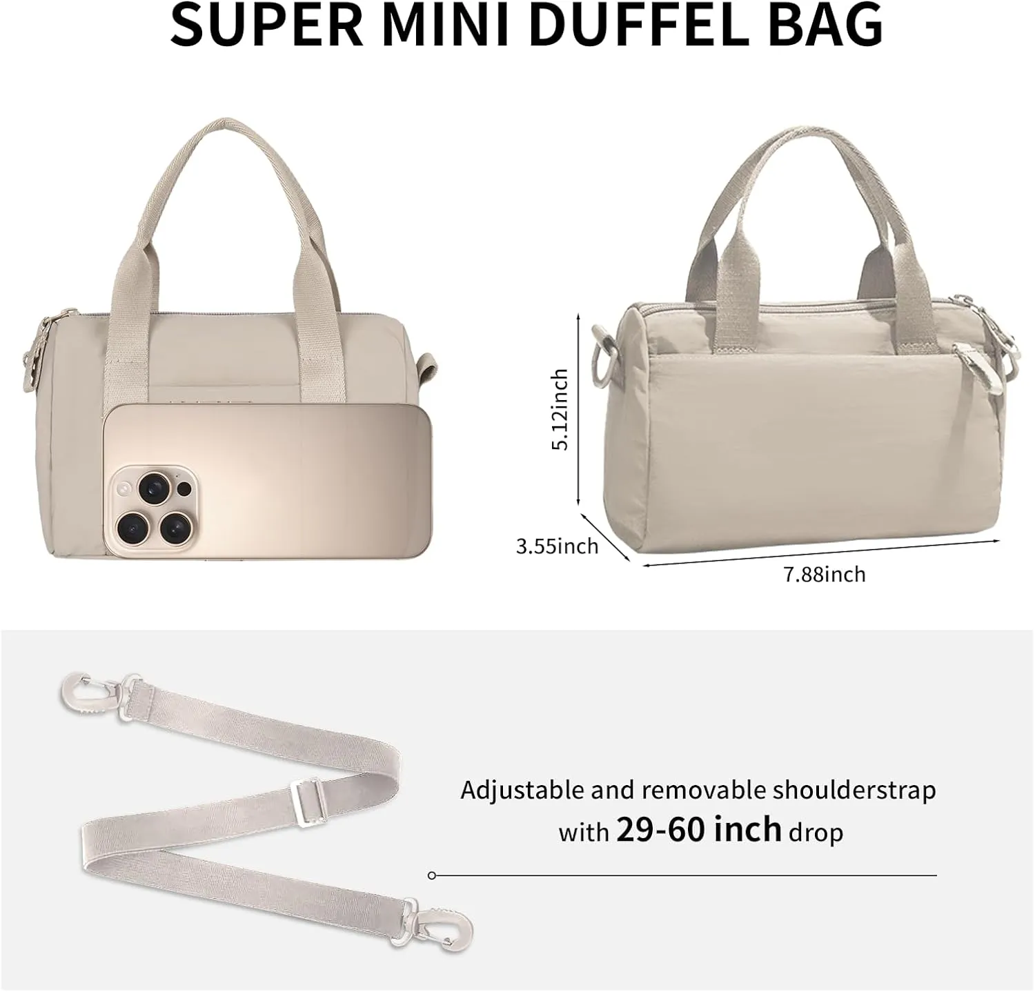 Mini Gym Bag for Women Cute Gym Tote Bag Small Duffle Bag Waterproof Bags for Yoga Dance Workout