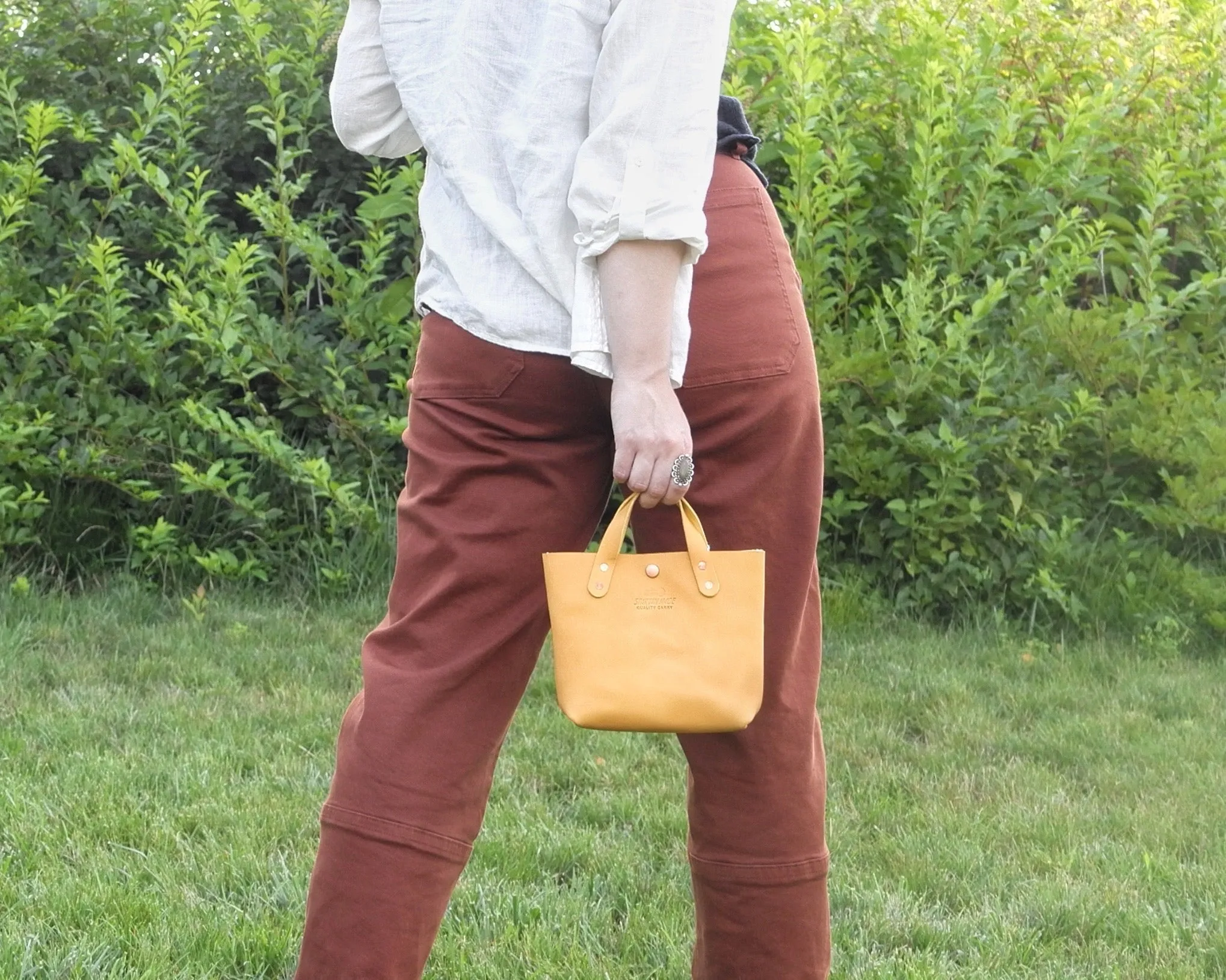 Mini Tote in Red Felt