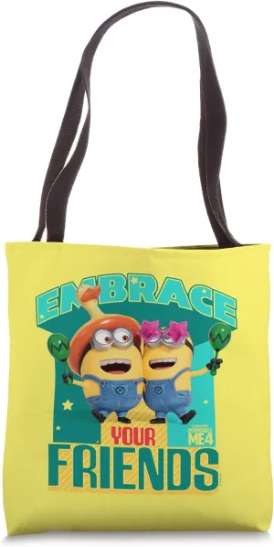 Minions Despicable Me 4 Embrace Your Friends Tote Bag