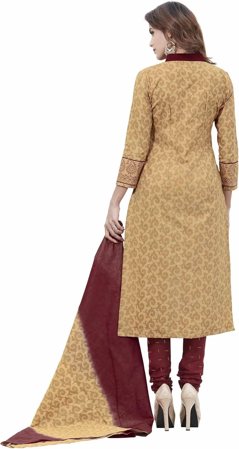 Miraan Women's Cotton Printed Readymade Salwar Suit