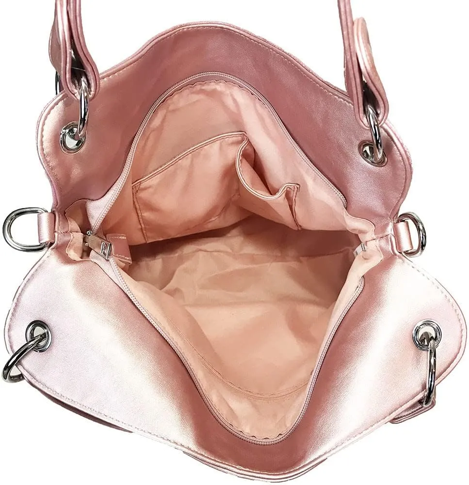 Mirror Double Handles Bling Purse