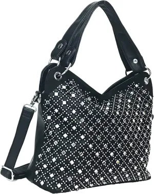 Mirror Double Handles Bling Purse