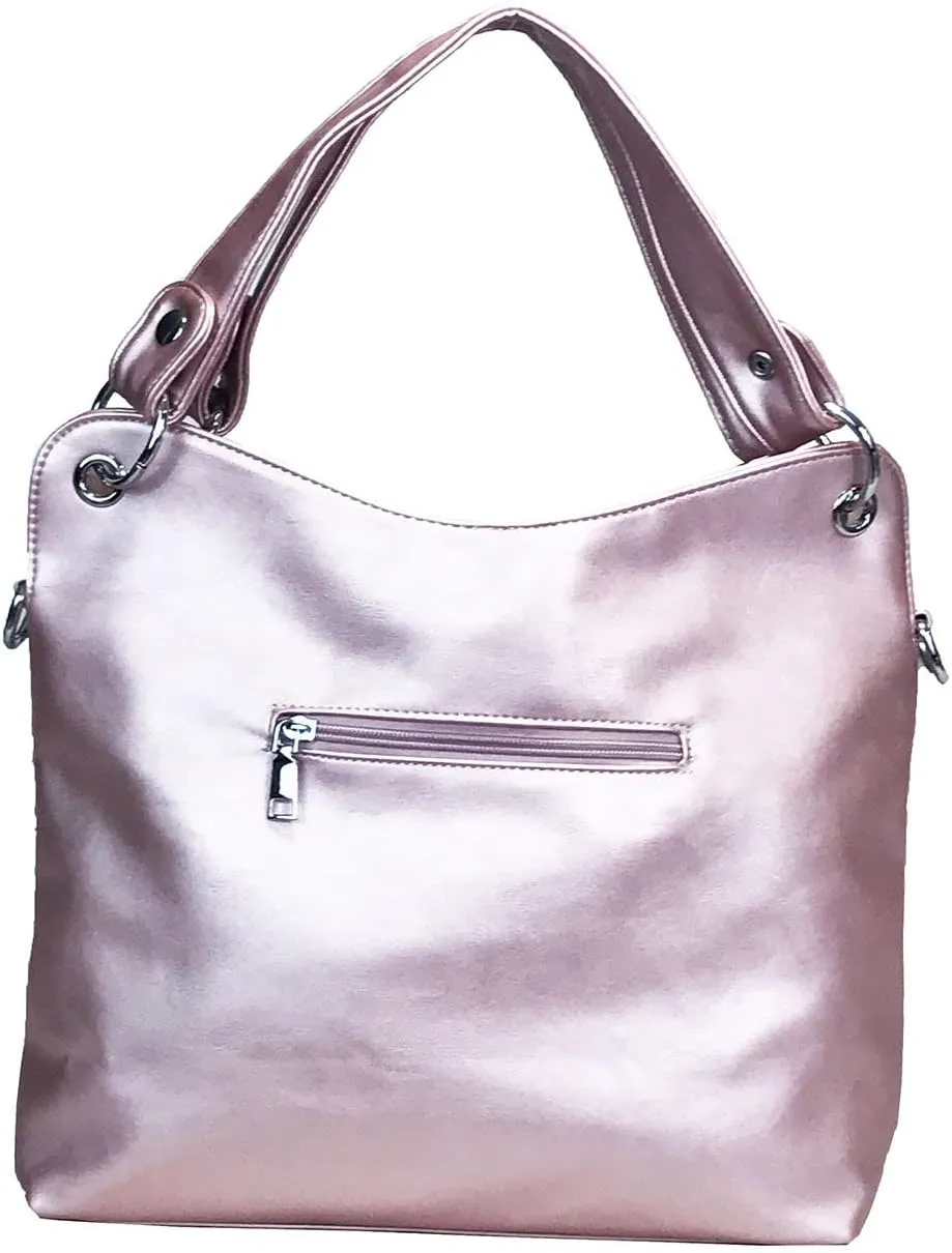 Mirror Double Handles Bling Purse