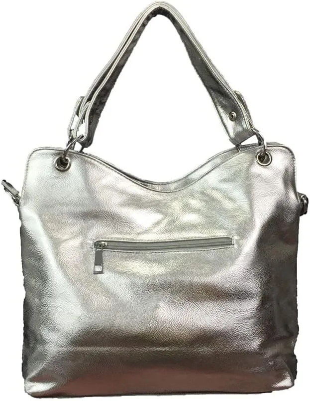 Mirror Double Handles Bling Purse