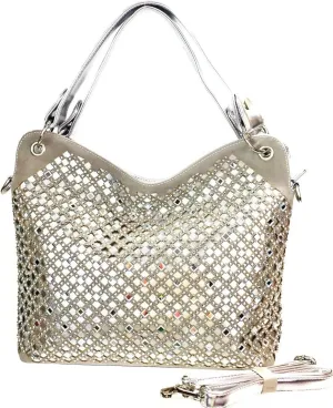 Mirror Double Handles Bling Purse
