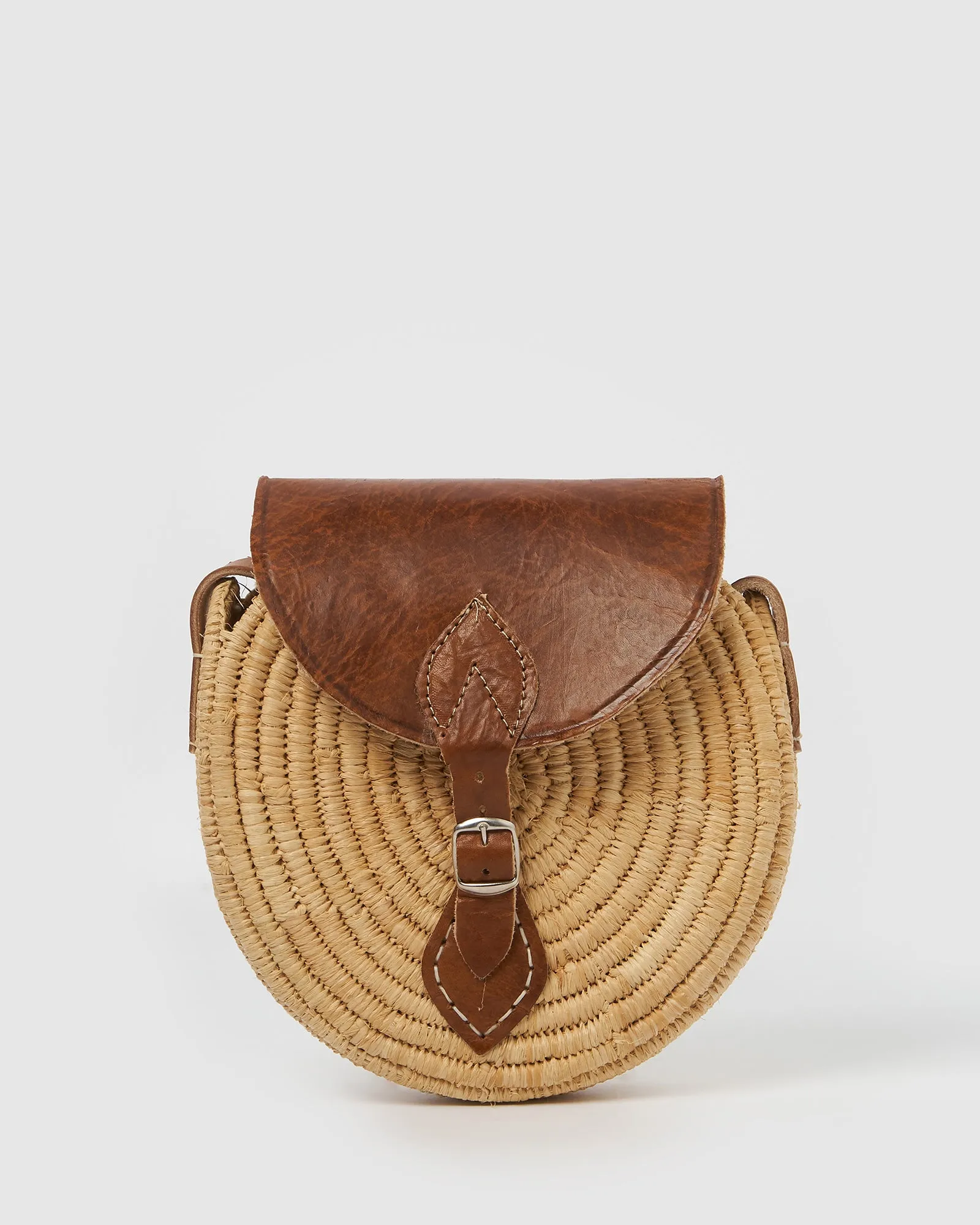 Miz Casa & Co Grace Woven Crossbody Bag Natural Brown