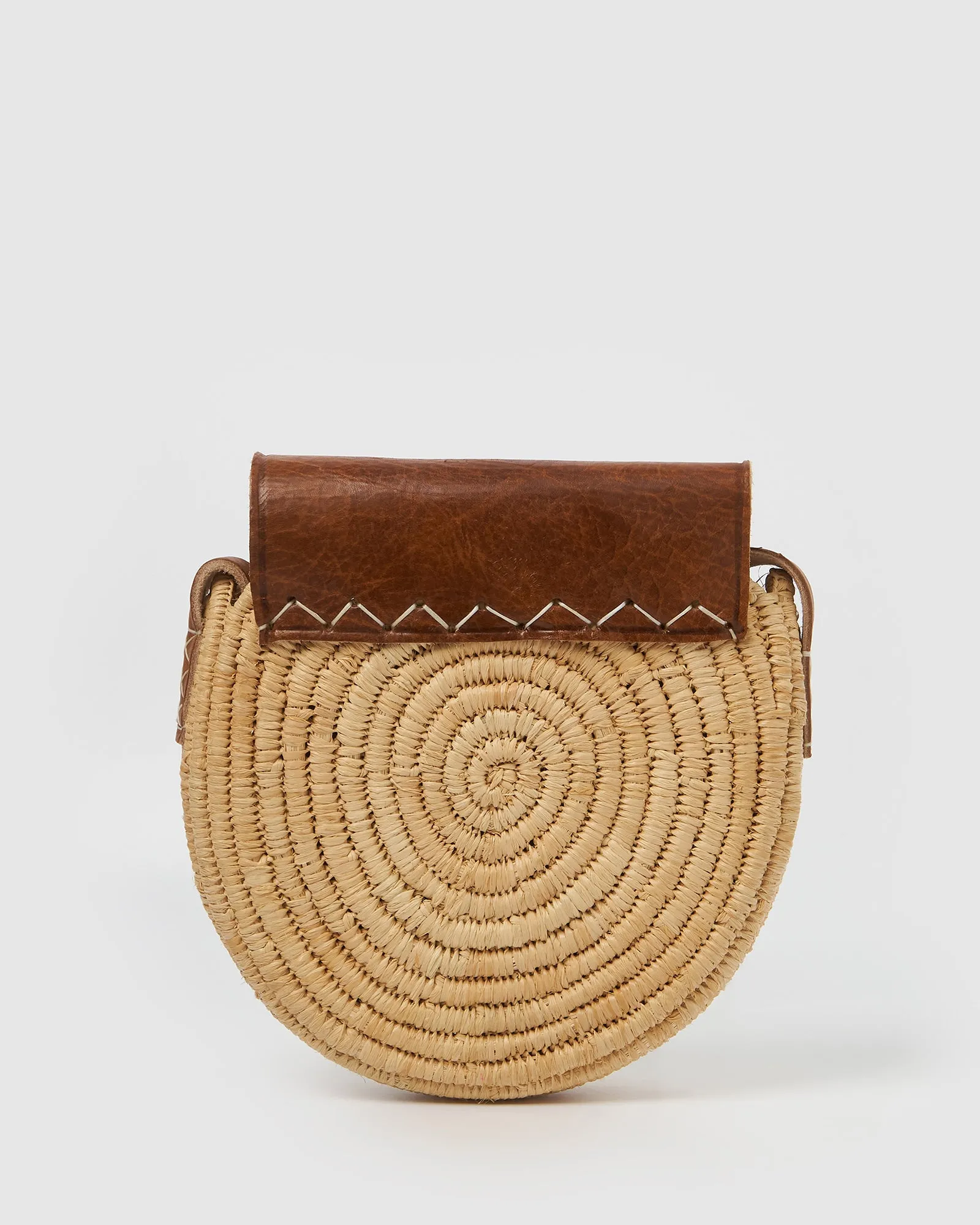 Miz Casa & Co Grace Woven Crossbody Bag Natural Brown