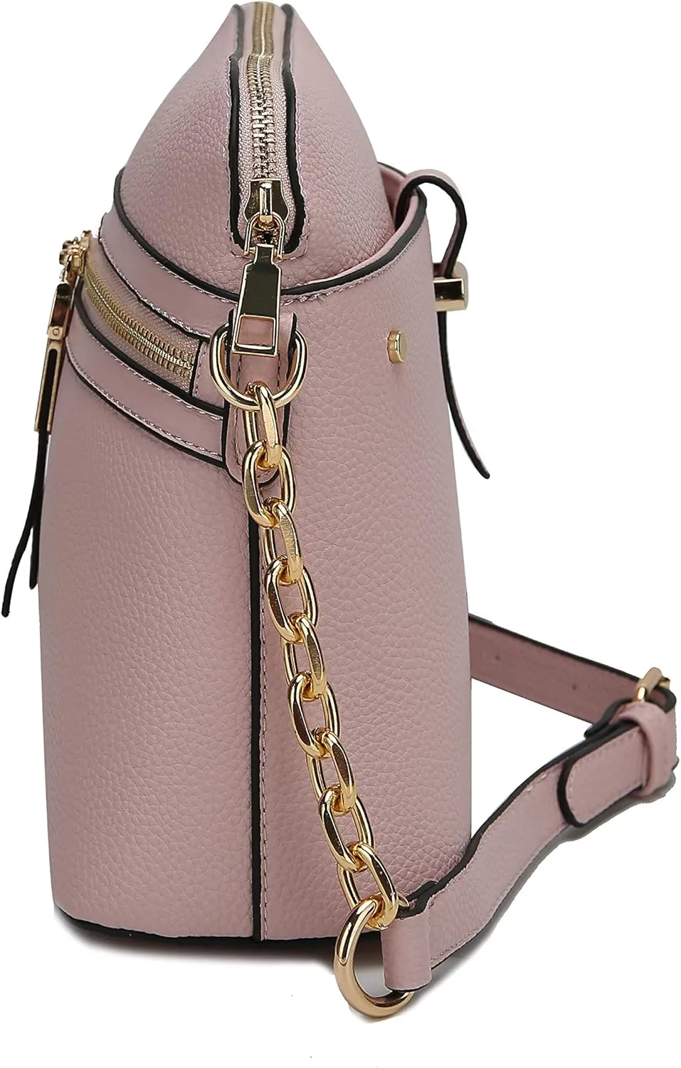 MKF Collection Crossbody Bag for Women, Vegan Leather Multi Pocket Messenger Purse, Shoulder Bag By Mia K