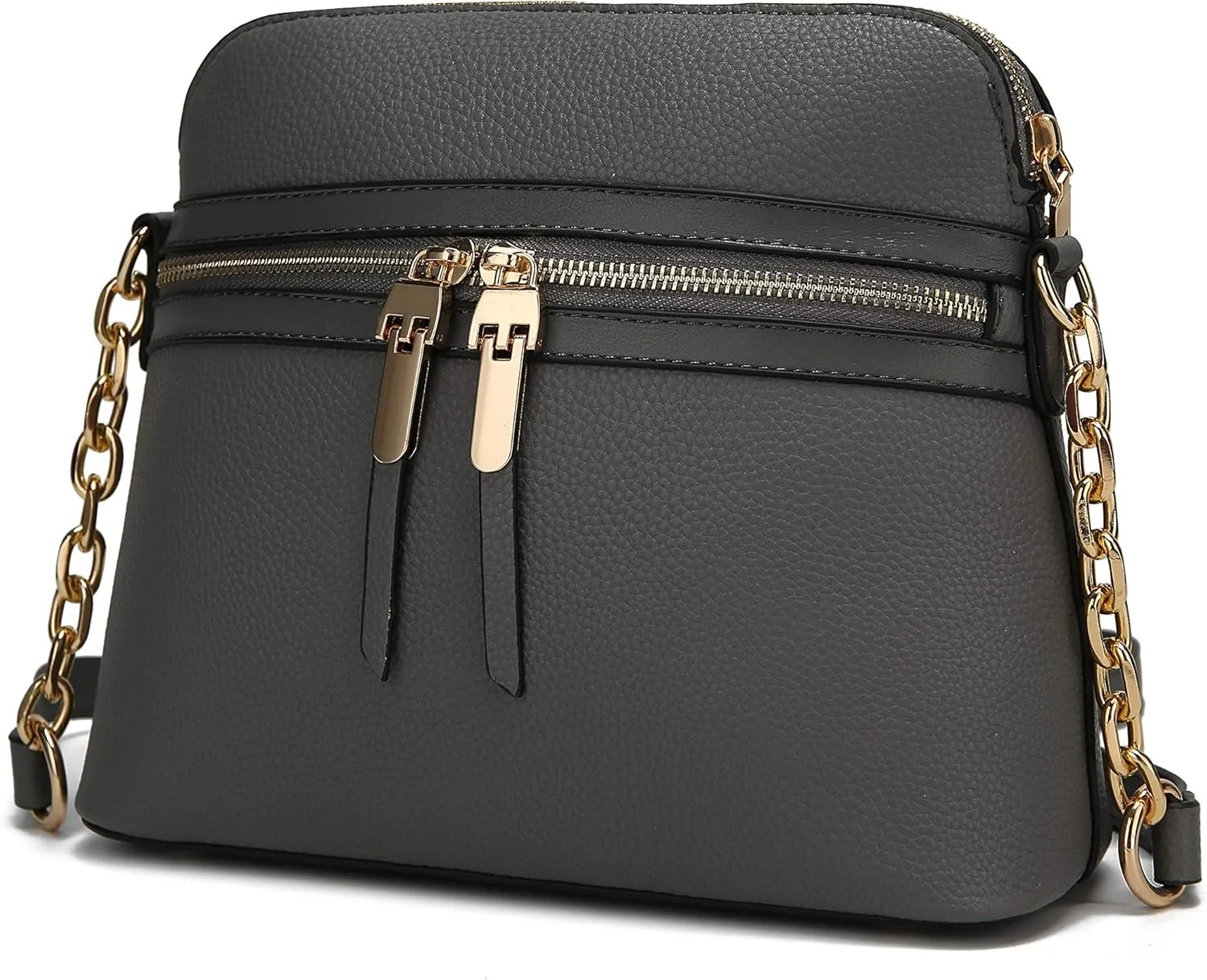 MKF Collection Crossbody Bag for Women, Vegan Leather Multi Pocket Messenger Purse, Shoulder Bag By Mia K